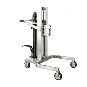 Stainless Steel Industrial Barrel Handler <b>Trolley</b> with Clamp for 55 Gallon Drum <b>Moving</b> in Warehouse - Product Image 1