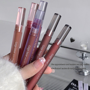 Gege gấu nhung mờ môi vết bẩn nhẹ 16h mặc không dính cup son bóng cao sắc tố khoáng sản ghi nhãn trang điểm - Product Image 6