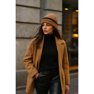 หมวกบีนนี่ขนสัตว์ลายแอนทราไซต์สำหรับผู้หญิง BERE1143 - Product Image 4