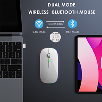 Souris vibrante d'ordinateur sans fil Bt 2.4Ghz avec jiggler intégré pour rester actif indétectable