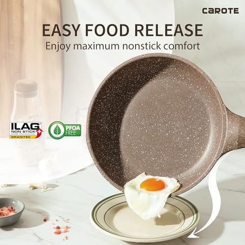 Non-Stick Pots and Pans Set 10 Pieces Induction Pans Non-Stick Saucepans Wok Cooking Pots 24cm/28cm with Lids Spatula, Spoon · image 4