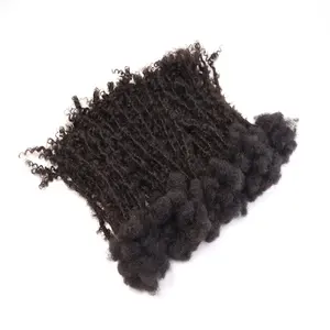 100% human hair natural afro hair products soft flexible butterfly locs extension dreadlock chevuex naturel