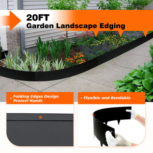 Bordure de jardin en acier Corten, bordure de pelouse en acier pour l'aménagement paysager domestique - Product Image 4