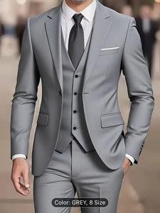 Trajes <span class=keywords><strong>de</strong></span> <span class=keywords><strong>Hombre</strong></span> Slim Fit - Conjunto <span class=keywords><strong>de</strong></span> 3 Piezas (Chaqueta, Pantalón y Blazer) Traje <span class=keywords><strong>de</strong></span> Boda Turco <span class=keywords><strong>para</strong></span> <span class=keywords><strong>Hombre</strong></span> - Product Image 5