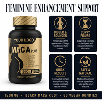 Complément Macaga Étiqueté avec 1500 mg de Marshmallow Big Trophy Enhancer, Multivitamine à base de Racine de Macaga Noire pour soutenir l'abondance des hanches