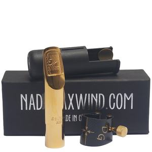 高ピッチSTUDIO金メッキ金属アルト/ソプラノサックスマウスピースドイツ語 - Product Image 1