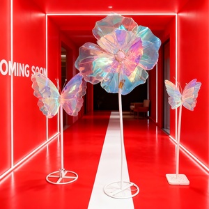 C961 Decorazioni per Feste di Compleanno con <span class=keywords><strong>Farfalle</strong></span> <span class=keywords><strong>e</strong></span> <span class=keywords><strong>Fiori</strong></span> Colorati Tagliati al Laser, Sfondi <span class=keywords><strong>e</strong></span> Installazioni Artistiche per Instagram - Product Image 1