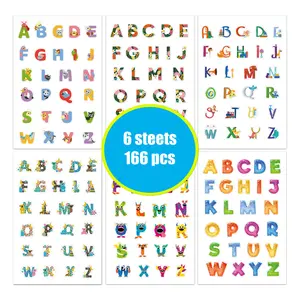 Hochwertige niedliche Alphabet-Aufkleber für Kinder Brief-Zeichenaufkleber Aufkleber Karikatur-Diy-Aufkleber
