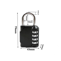 Cadenas à mot de passe en métal pour bagages, sacs à dos, casiers de gymnastique, portes et fenêtres, antivol en alliage de zinc