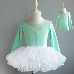 Pakaian Tari Balet Anak Perempuan, Gaun Tutu Lengan Panjang, Rok Balet, Pakaian Balerina, Penampilan Senam - Product Image 2