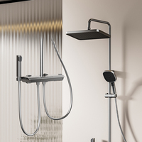 Robinet de douche numérique à 4 fonctions 4312 avec affichage à touches de piano, tendance et luxueux, pour projets de design de salles de bain haut de gamme