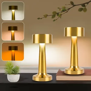 1200mAh Metal Rechargeable <b>Touch</b> Point LED Modern Cordless Bedside Decor Table <b>Lamp</b> 60 Lumens Restaurant Bar Desktop Mood - Product Image 2