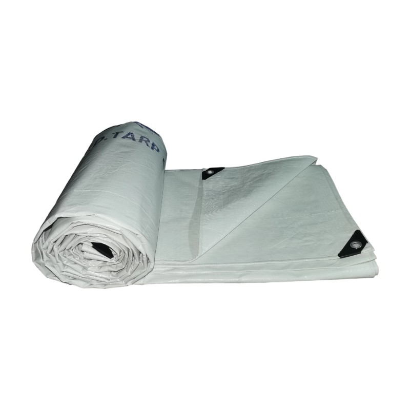 100% Polyester Medium Weight Industrial Tarpaulin PE Coated Waterproof Water Resistant Weft Knitted Woven Fabric Agriculture Use