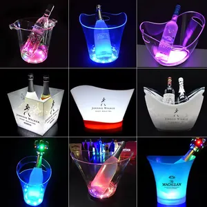 Cooling Plastic Led Ice Bucket Ice Bucket Stainless Steel Led Party Ice Buckets For Beer