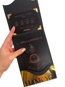 Carte d'<span class=keywords><strong>invitation</strong></span> de mariage de luxe personnalisée Motifs fantaisie sur papier de qualité Papier d'art en <span class=keywords><strong>carton</strong></span> Impression d'<span class=keywords><strong>invitation</strong></span> professionnelle - Product Image 3