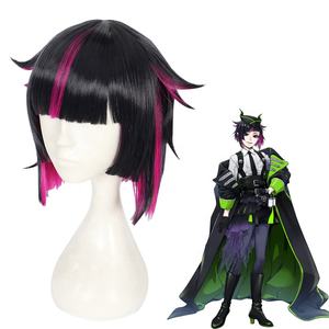 Alta calidad 35cm corto negro y rosa mezclado Twisted <span class=keywords><strong>Wonderland</strong></span> Anime Lilia Vanrouge peluca sintética Anime Cosplay pelucas - Product Image 4