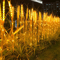Lampe LED d'extérieur en forme de blé, support lumineux, couleurs d'émission blanc chaud et jaune, en plastique, pour jardin, place publique, Noël