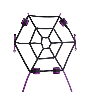 Moonight Superior Nylon Spider Web Bed Restraint System Handcuffs Sex Bondage sex toys for woman