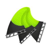 Ailerons de planche de surf compatibles Single Tab, base en fibre de carbone, ensemble de trois ailerons Thruster