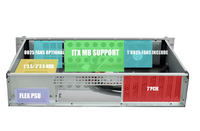 Chassis Server Rak 2U Kedalaman Pendek 250mm untuk Motherboard ITX, Laris Terjual