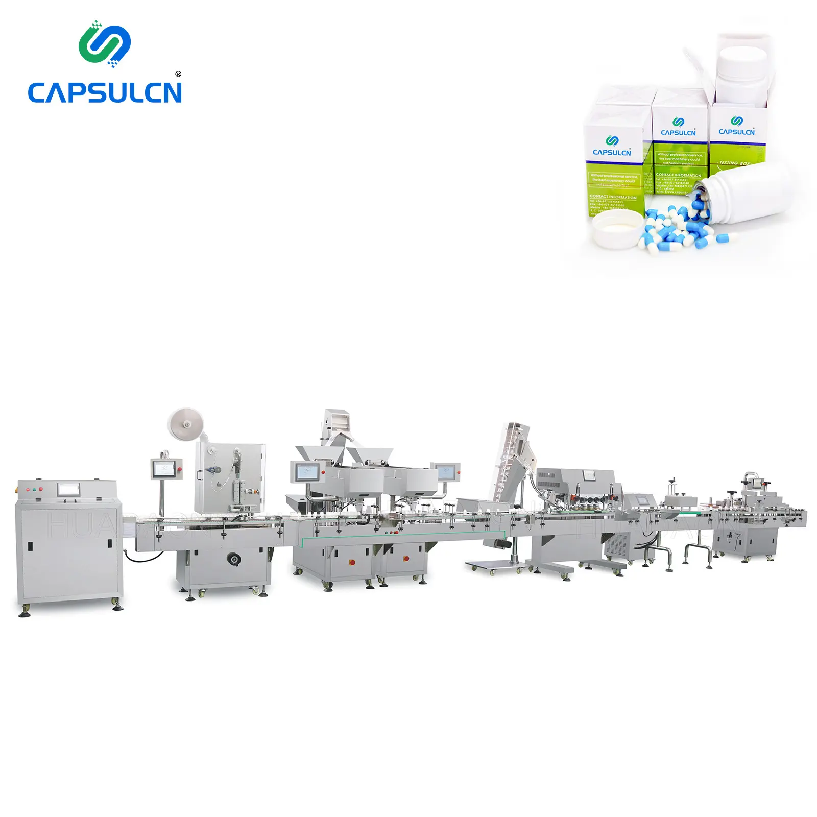 Fully Automatic Tablet Capsule Pills Counting Filling Machine Bottling Line Bottle Packaging Line