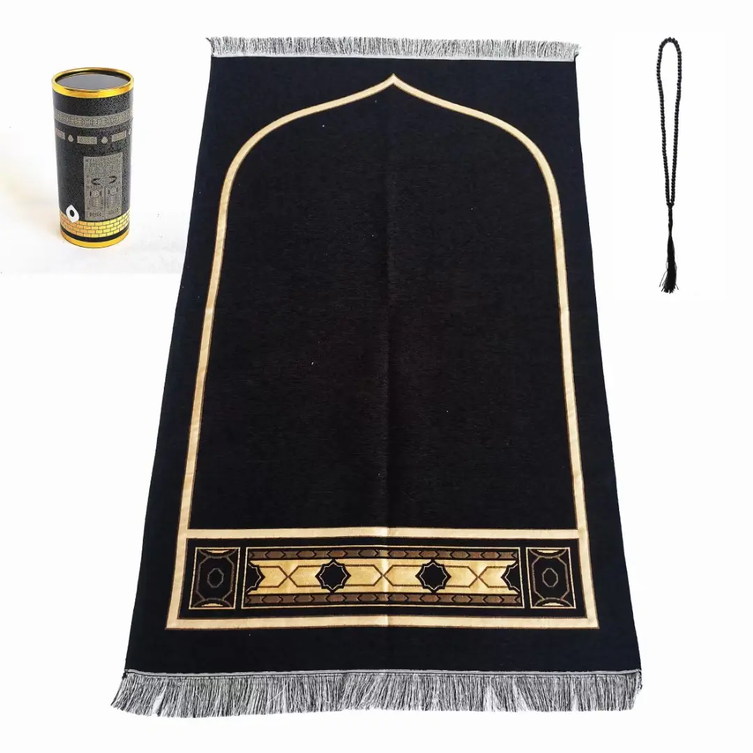 Tapis de prière musulman islamique de qualité supérieure tapis de prière islamique doux tapis de sol tapis de prière musulman et perles