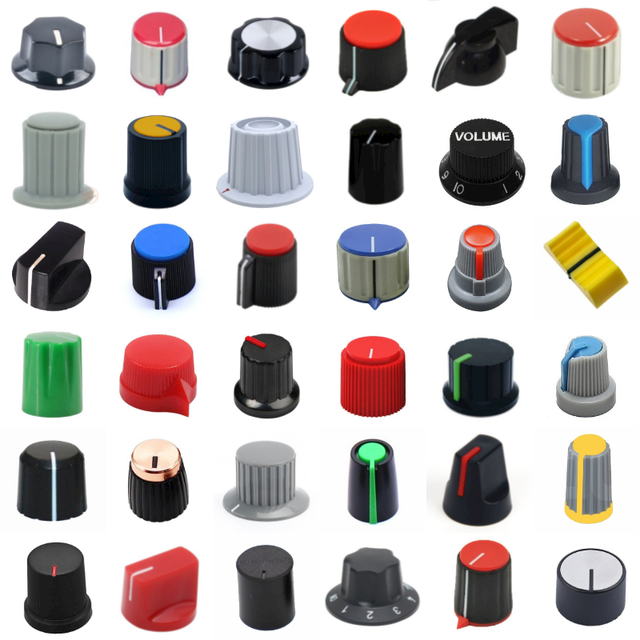 A9 plastic knob 6mm Diameter Shaft Potentiometer Control Knobs For Electric Guitar Volume Tone Knobs