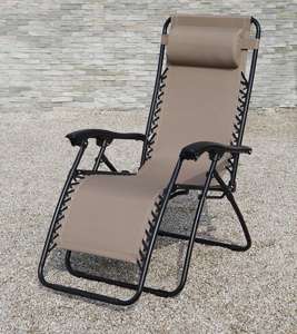 كرسي استرخاء قابل للطي للشاطئ والحديقة بتصميم انعدام الجاذبية - Product Image 4