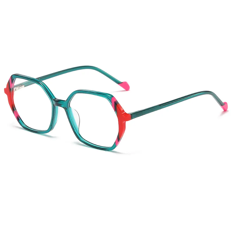 Direct Selling Vintage Acetate Glasses Frame Retro Polygon Eyeglasses Women and Men Optical Eyeglasses Frame