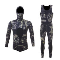Desain Disesuaikan Camo Warna-warni Berbagai Divestar Produsen OEM Pengiriman Cepat Stok Neoprene Pakaian Selam Selancar Tanpa Ritsleting