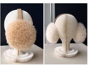 Orejeras de invierno de gama alta 2025 Lana y Cachemira cálidas y lindas con orejeras de invierno de gama alta a prueba de frío de piel original - Product Image 6