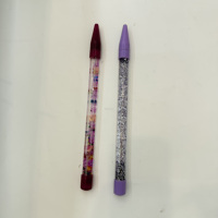 Stylos à bille publicitaires en plastique avec flotteur liquide, remplis d'acrylique, cristaux flottants, paillettes et logo personnalisé