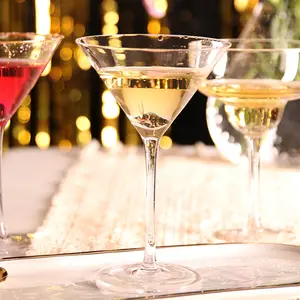 10 onça Copo De martini vidro de cristal taça de vinho Bar criativo Vidro Margarita cocktail em estoque cor personalizada e design do logotipo