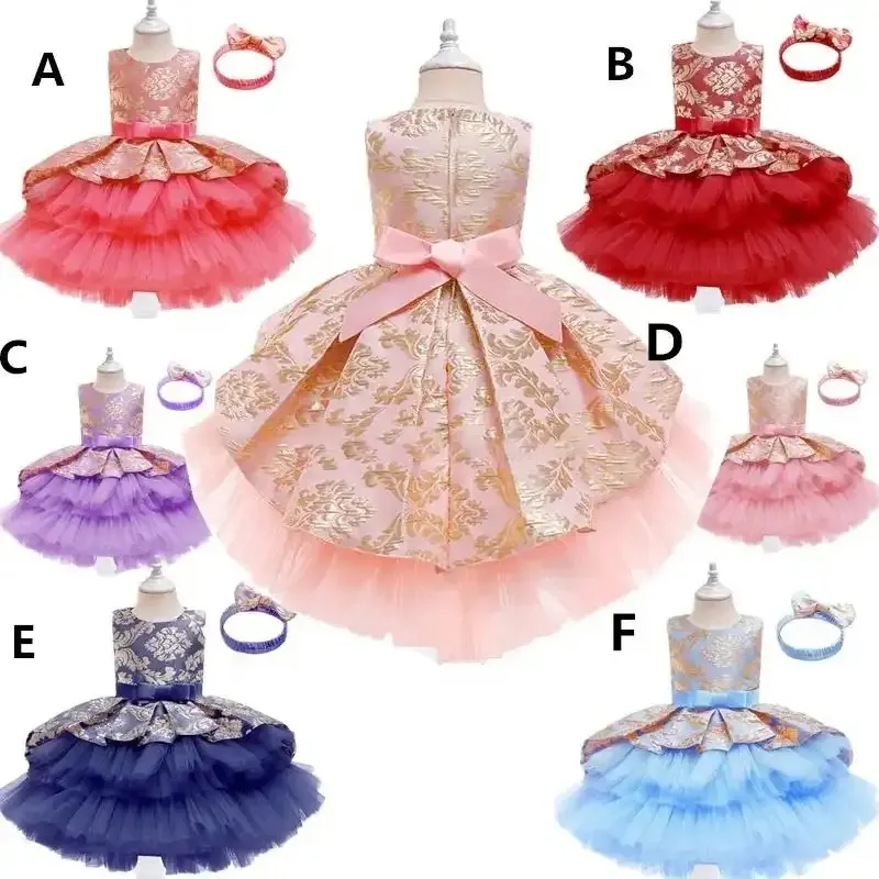 Vestido de verão para meninas, novo vestido infantil super fada de gaze inchado para bebês, vestido de princesa de verão para meninas, novidade de 2023