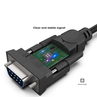 Cable adaptador serie USB 2,0 negro personalizado de 1m, conector USB RS232 DB9 de velocidad para portátiles, Puerto 10A/16A, corriente nominal para FPC