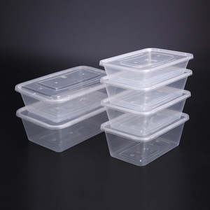 Material para microondas PP5, Envasado de comida rápida, contenedor <span class=keywords><strong>rectangular</strong></span> de plástico para alimentos con tapa - Product Image 1