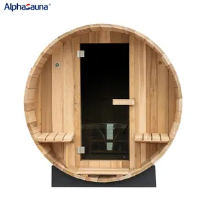 La pruche à la maison portative de sauna/sauna en bois de cabine cèdre rouge pour 4 personnes adaptent aux besoins du client facultatif
