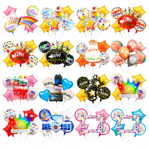 Conjunto de globos de <span class=keywords><strong>cumpleaños</strong></span> para niños, globo de aluminio de dibujos animados, suministros de decoración para fiestas temáticas de <span class=keywords><strong>feliz</strong></span> <span class=keywords><strong>cumpleaños</strong></span>, regalos para Baby Shower - Product Image 1
