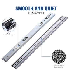 Correderas de cajón de 45Kg de alta resistencia, rodamiento de bolas de 8-24 pulgadas, extensión completa de acero Q235 Chapado en zinc para gabinetes de cocina de oficina de Hotel - Product Image 4