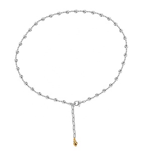 Ingrosso ICEBELA moda moda alta gioielli 92 argento Sterling collane argento minimalista perline catena per le donne - Product Image 4