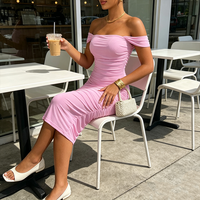 Robes élégantes pour femmes, robes longues ajustées à épaules dénudées, robes de soirée sexy pour femmes