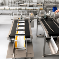 NASCENCE Mini Alimentateur Automatique à Friction en Acier Inoxydable pour Sachets, Cartes et Feuilles avec Rails de Guidage Réglables