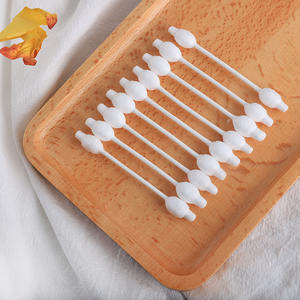 Bâtonnets d'oreille en coton faciles à utiliser, tête double <span class=keywords><strong>gourde</strong></span>, 55 pièces, coton-tige en papier blanc avec boîte en papier à tiroir - Product Image 6