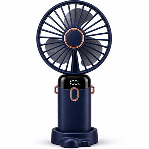 Portable USB Rechargeable Mini Ventilador <b>Foldable</b> Hanging Neck Fan Five-Speed Wind Wearable Cooling Pocket Rechargeable Fan - Product Image 1