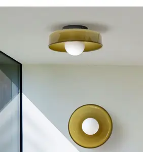 Lampada a soffitto nordica rotonda stile memplite con montaggio a filo per camera da letto interna moderna plafoniera a LED con montaggio a superficie minimalista