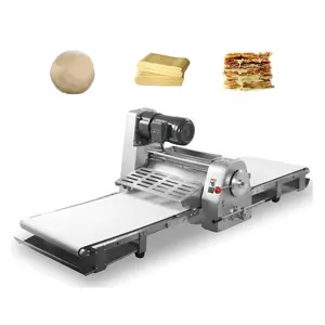 Commercial Table Top Pizza Dough Sheeter Professional Adjustable Flaky Bread Pastry Press Machine