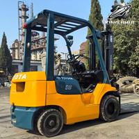 Chariot élévateur diesel Toyota 7FD15 d'occasion en promotion avec moteur 1DZ-2 d'origine, équipement de levage de conteneurs d'entrepôt de 1,5 tonne, certifié CE
