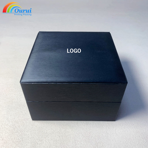 Factory Direct Luxury Black PU leather <b>watch</b> box Custom logo <b>watch</b> <b>case</b> Men and women gift packaging Single <b>watch</b> <b>case</b> - Product Image 3