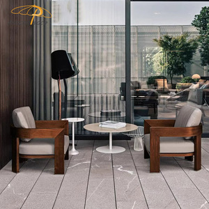 Mới đến sang trọng hiện đại Gỗ tếch Patio vườn sofa bộ đồ nội thất ngoài trời rắn gỗ couch sofa Set với Bàn cà phê - Product Image 5