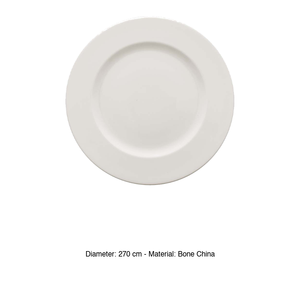 Assiette plate Delta en porcelaine fine 27 cm Gural -6 - Product Image 3